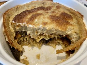 Vegan moussaka   at Moma in Athens