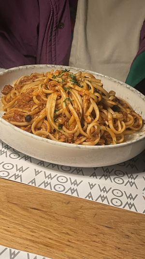 Pasta Bolognese vegan  at Moma in Athens