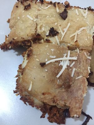 Vegan mousaka at Moma in Athens