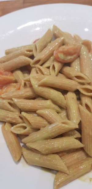 'Pesto' sauce but was actually really bland and reminded me of snot at Moma in Athens