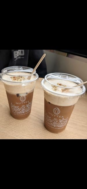 Mocha on ice with nut cream. at NUTTEA Fitzroy in Fitzroy