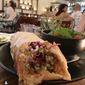 Shawarma laffa at Petisco Vegano in New York City