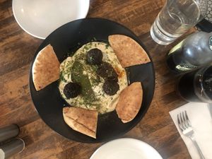 Hummus platter  at Petisco Vegano in New York City