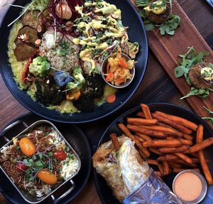 Plantaeful table  at Petisco Vegano in New York City