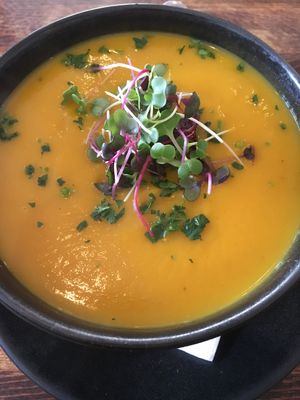 Butternut squash soup at Petisco Vegano in New York City