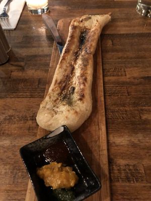 Tasty flatbread at Petisco Vegano in New York City