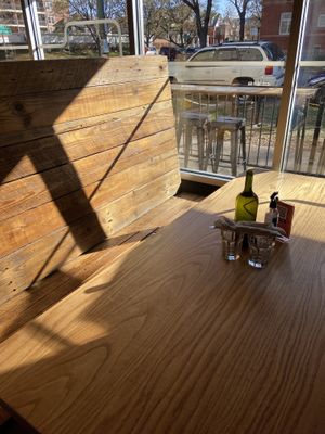 1 of the booths at Watercourse Foods in Denver