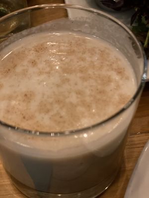 Nog with a shot of rum at Watercourse Foods in Denver