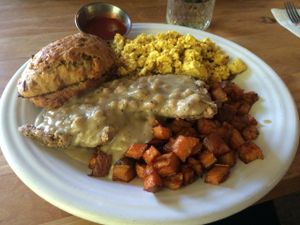 Extremely satisfying vegan comfort food at Watercourse Foods in Denver