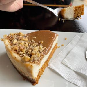 🥕 cake cheesecake! Yummy at Watercourse Foods in Denver