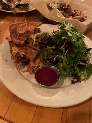 Pastrami + Gouda at Watercourse Foods in Denver