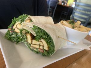 Caesar wrap at Watercourse Foods in Denver