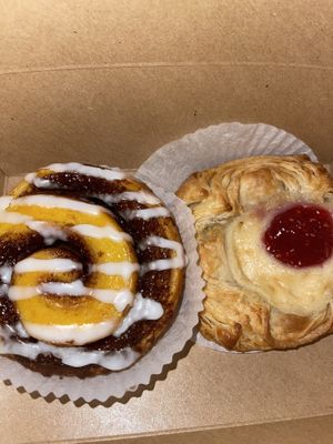 Pumpkin Cinnamon Roll and Danish at Watercourse Foods in Denver