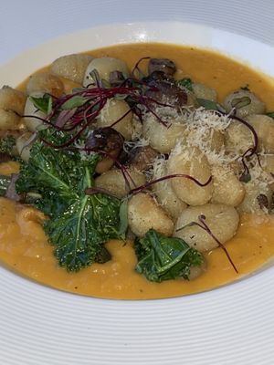 BROWN BUTTER SAGE GNOCCHI  // 14
sweet potato, crimini mushrooms, kale at Watercourse Foods in Denver
