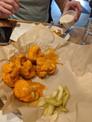 Buff cauli wings at Watercourse Foods in Denver