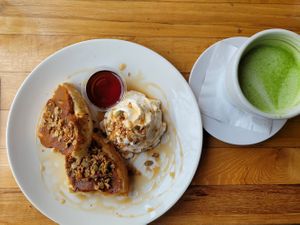 Pumpkin waffles at Watercourse Foods in Denver