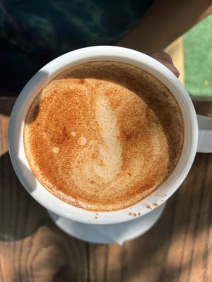 pumpkin spice chai  at Watercourse Foods in Denver