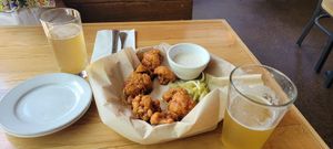 BBQ Cauliflower Wings, round 1 at Watercourse Foods in Denver