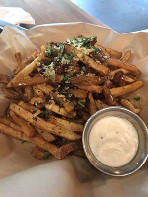 Truffle fries 🥹🥹 so good  at Watercourse Foods in Denver