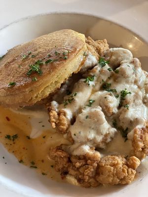 Chicken n biscuit   at Watercourse Foods in Denver