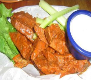vegan hot wings at Watercourse Foods in Denver