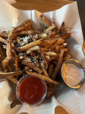 Truffle fries   at Watercourse Foods in Denver