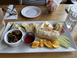 100% vegan cheese plate  at Watercourse Foods in Denver