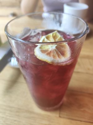 Hibiscus tea at Watercourse Foods in Denver