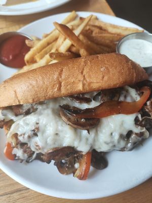 Classic philly at Watercourse Foods in Denver