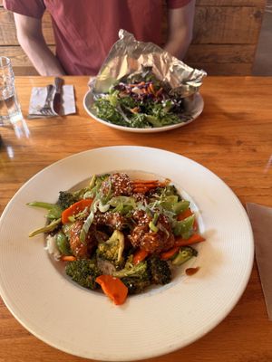 orange teriyaki bowl  at Watercourse Foods in Denver