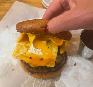Gf Breakfast Sammy- small but mighty!   at Watercourse Foods in Denver