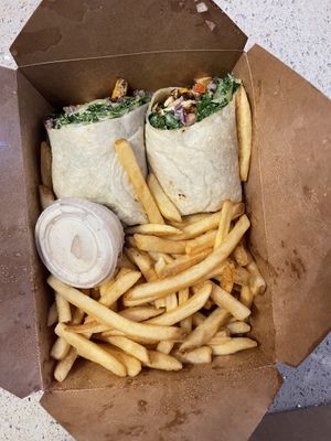 Blackened tofu ceasar wrap, didn’t really care for it. Ratio of tofu to lettuce is way off    at Watercourse Foods in Denver