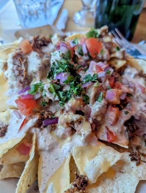 Nachos at Watercourse Foods in Denver