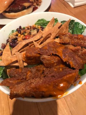 Southwest salad sub buffalo seitan for plain seitan  at Watercourse Foods in Denver