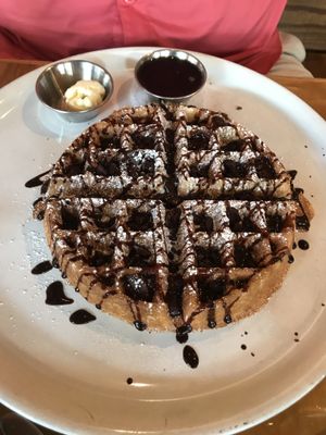 Chocolate waffle  at Watercourse Foods in Denver