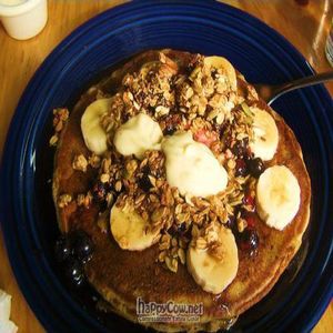 Vegan pancakes! at Watercourse Foods in Denver