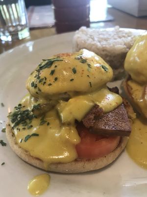 Eggs benedit and brown rice 🍃 at Watercourse Foods in Denver