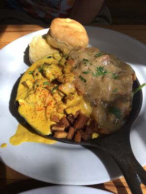 Skillet hash  at Watercourse Foods in Denver
