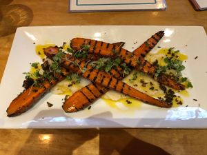 Roasted carrots... super delicious! at Watercourse Foods in Denver