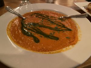 Tomato and curry soup at Watercourse Foods in Denver