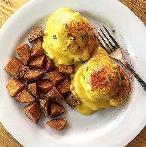 The Tofu Benedict: Truly delightful.  at Watercourse Foods in Denver