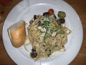 Carbonara. Delicious!!!! at Watercourse Foods in Denver