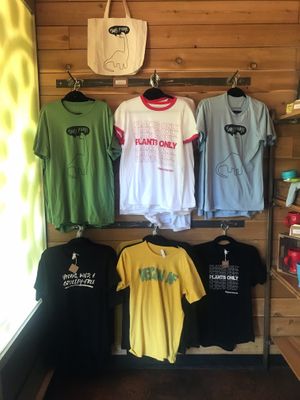 Vegan shirts at Watercourse Foods in Denver
