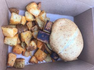 Breakfast sandwich at Watercourse Foods in Denver