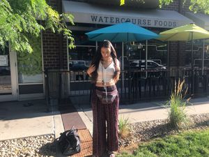 Front outside seating at Watercourse Foods in Denver