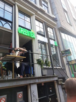 Outside at Green Tea Dim Sum Bar in Amsterdam