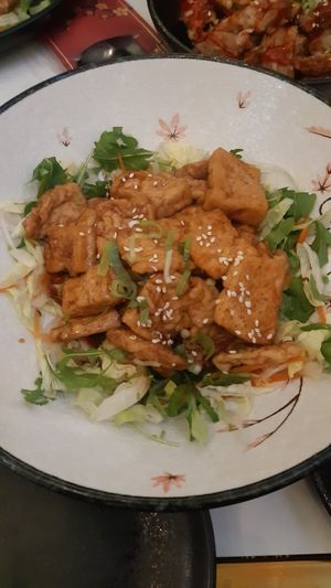 Tofu dish at Green Tea Dim Sum Bar in Amsterdam