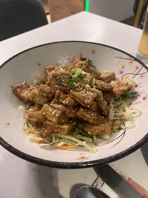 Tofu bowl #Veganuary at Green Tea Dim Sum Bar in Amsterdam