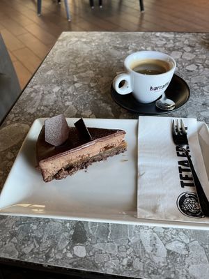 Vegan chocolate mousse cake  at Teta Frida in Koper