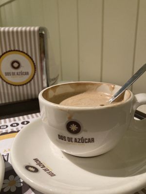 Café con leche de avellana   at Dos de Azucar  in Oviedo